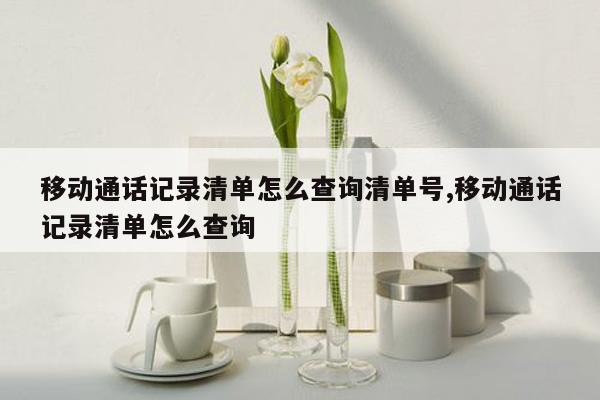 移动通话记录清单怎么查询清单号,移动通话记录清单怎么查询