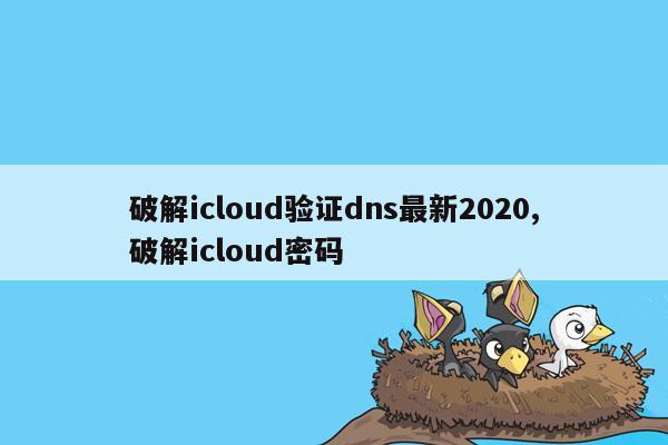 破解icloud验证dns最新2020,破解icloud密码